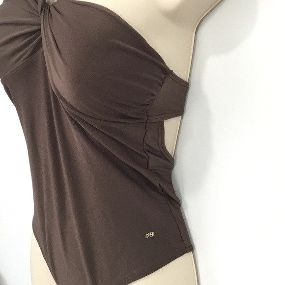 AGUA DOCE Chocolate Swimsuit Halter Medium Made in Brazil NEW - Picture 6 of 16